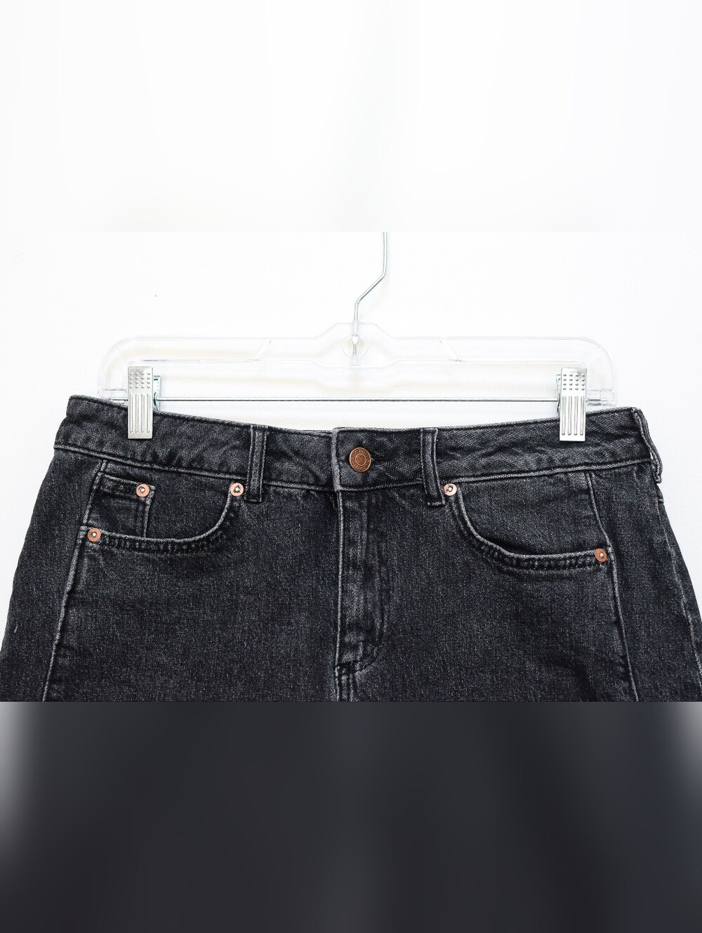 Anthropologie Pilcro Denim Mini Skirt Black Side Pleat Size 6 Y2K Boho Summer - Picture 5 of 10